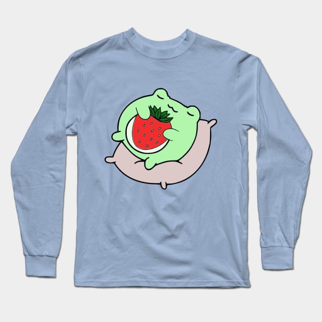 Strawberry Frog Long Sleeve T-Shirt by ODIN DESIGNS